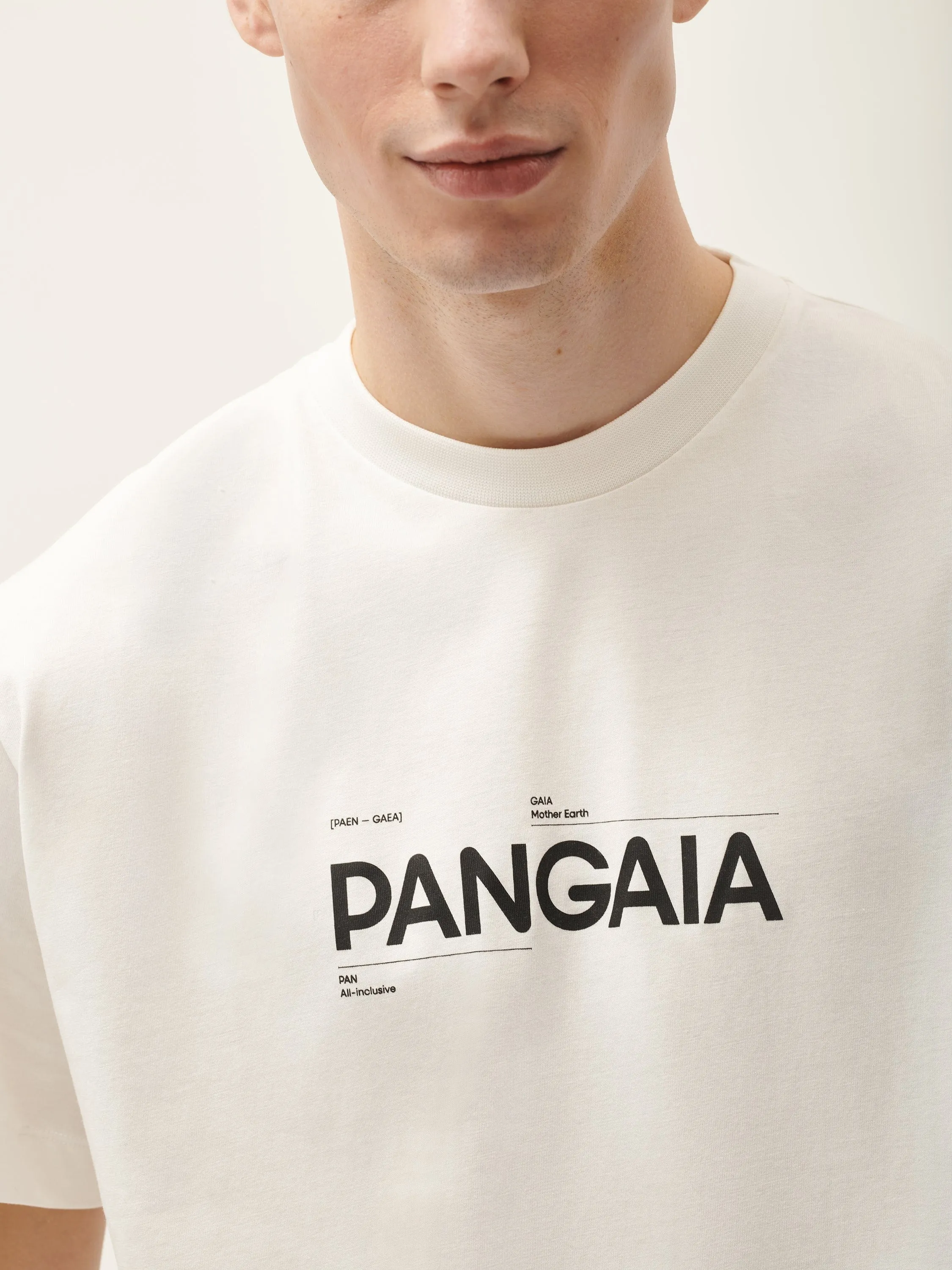 Mens 365 Midweight Definition T-shirt—off-white sold by Pangaia product image thumbnail 4