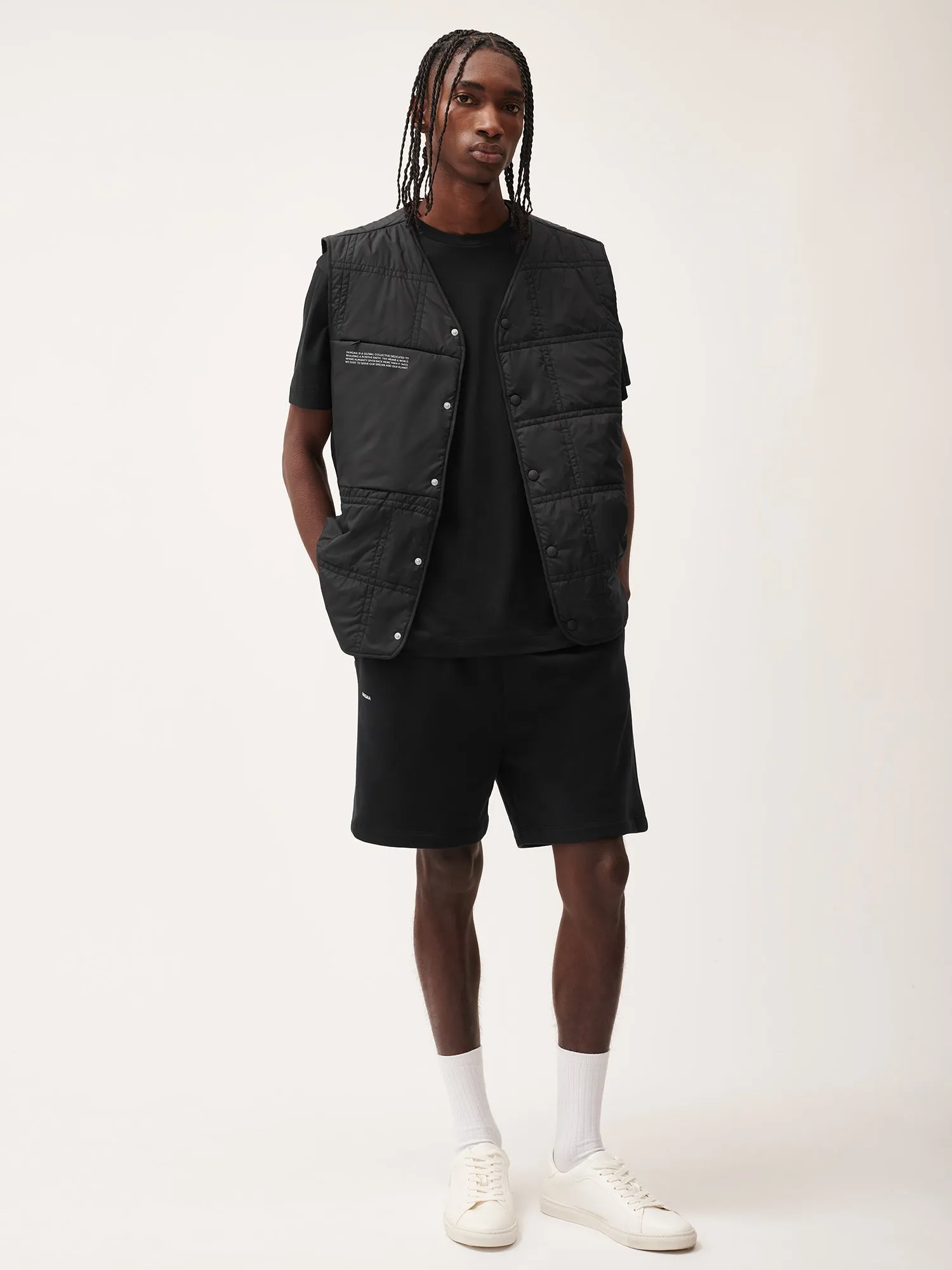 Mens 365 Midweight Mid length Shorts—twilight black sold by Pangaia product image thumbnail 2