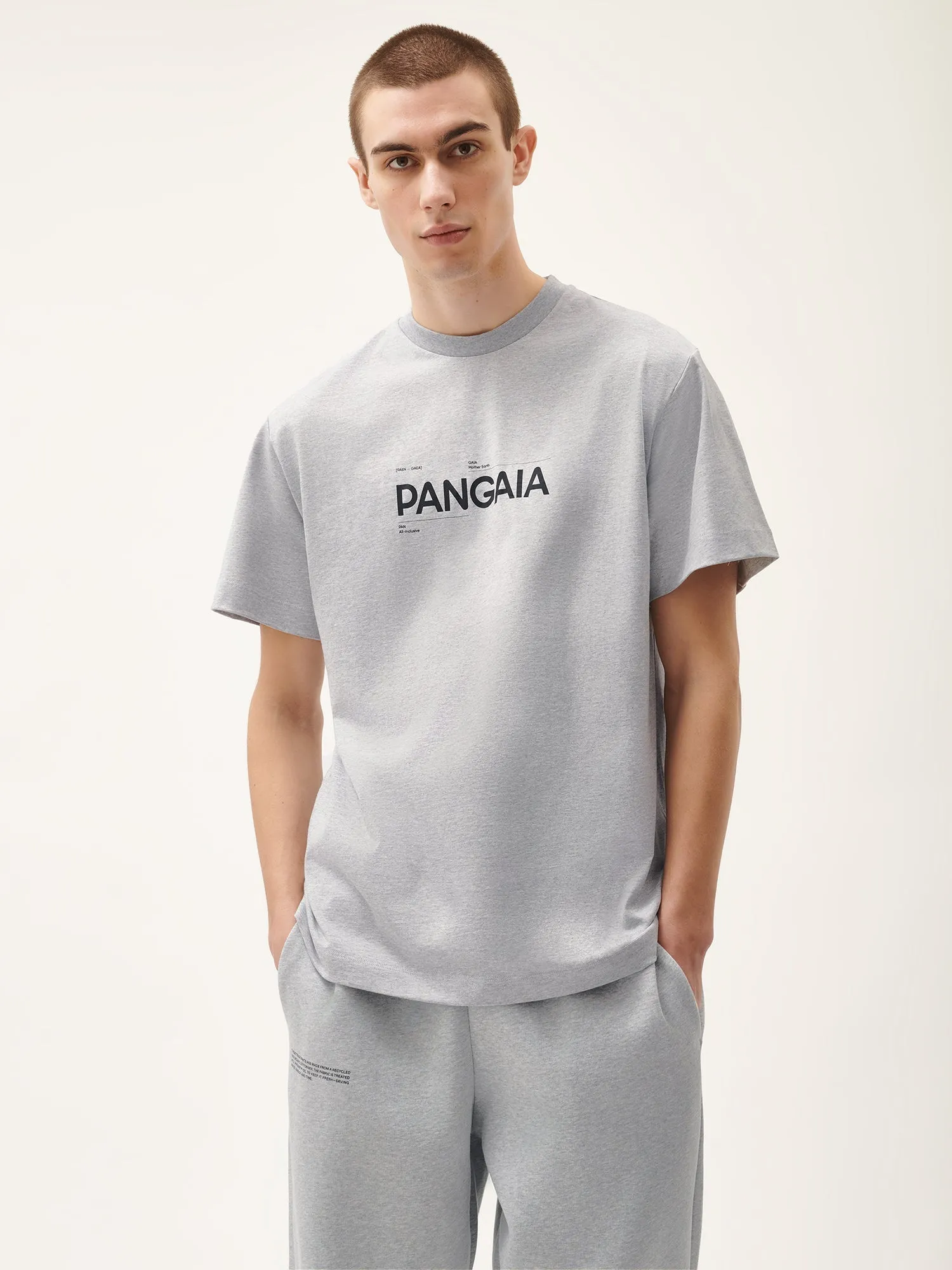 Mens 365 Midweight Definition T-shirt—grey marl sold by Pangaia product image thumbnail 2