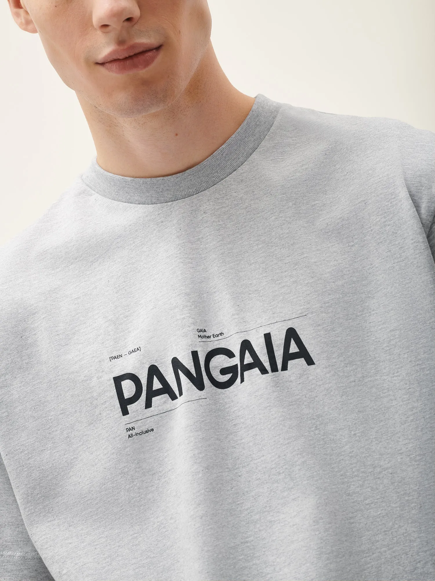 Mens 365 Midweight Definition T-shirt—grey marl sold by Pangaia product image thumbnail 4