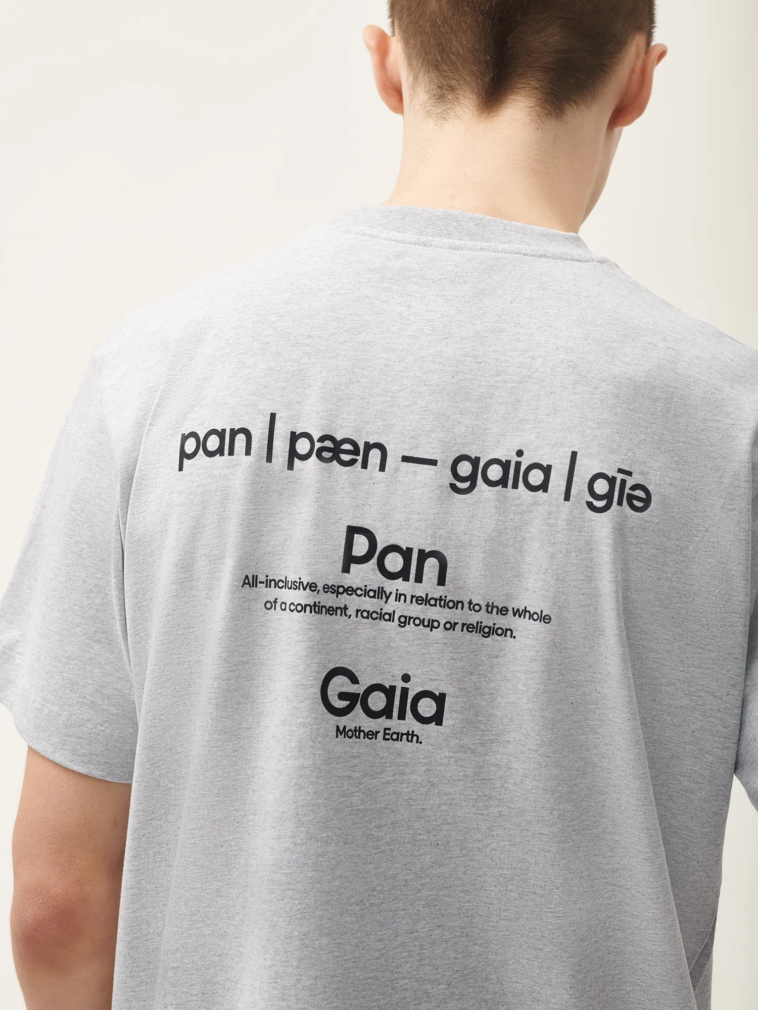 Mens 365 Midweight Definition T-shirt—grey marl sold by Pangaia product image thumbnail 3