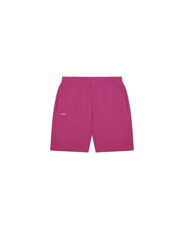 Mens 365 Midweight Mid Length shorts—berry purple sold by Pangaia