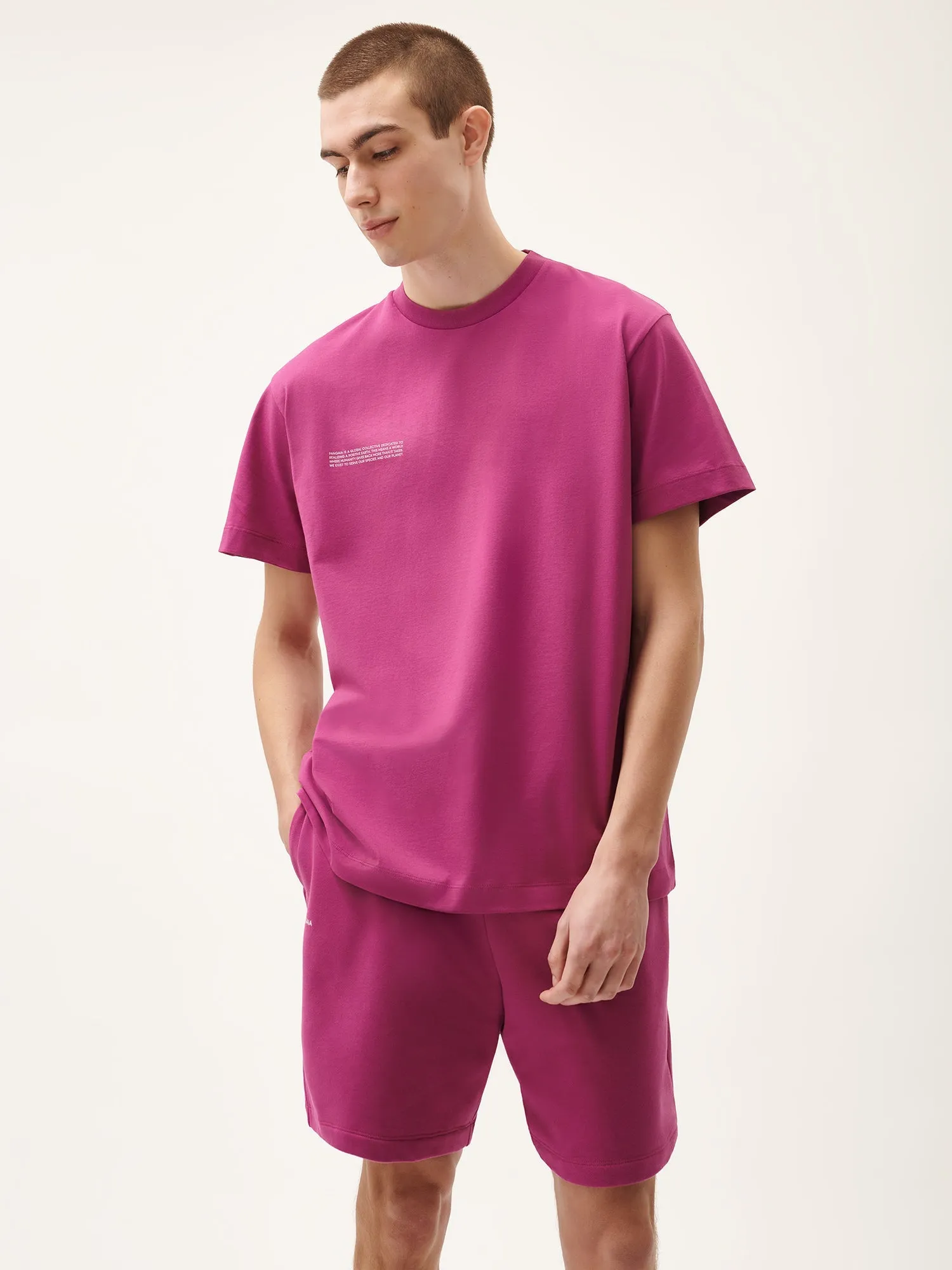 Mens 365 Midweight T-shirt—berry purple sold by Pangaia product image thumbnail 2