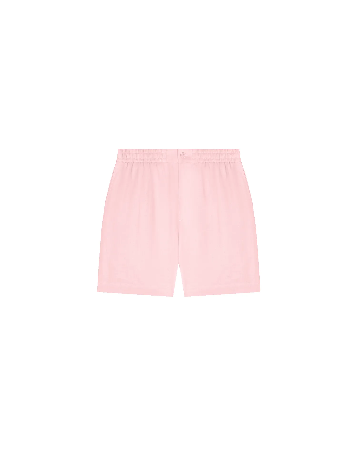 Mens Aloe Linen Mid Length Shorts—magnolia pink sold by Pangaia