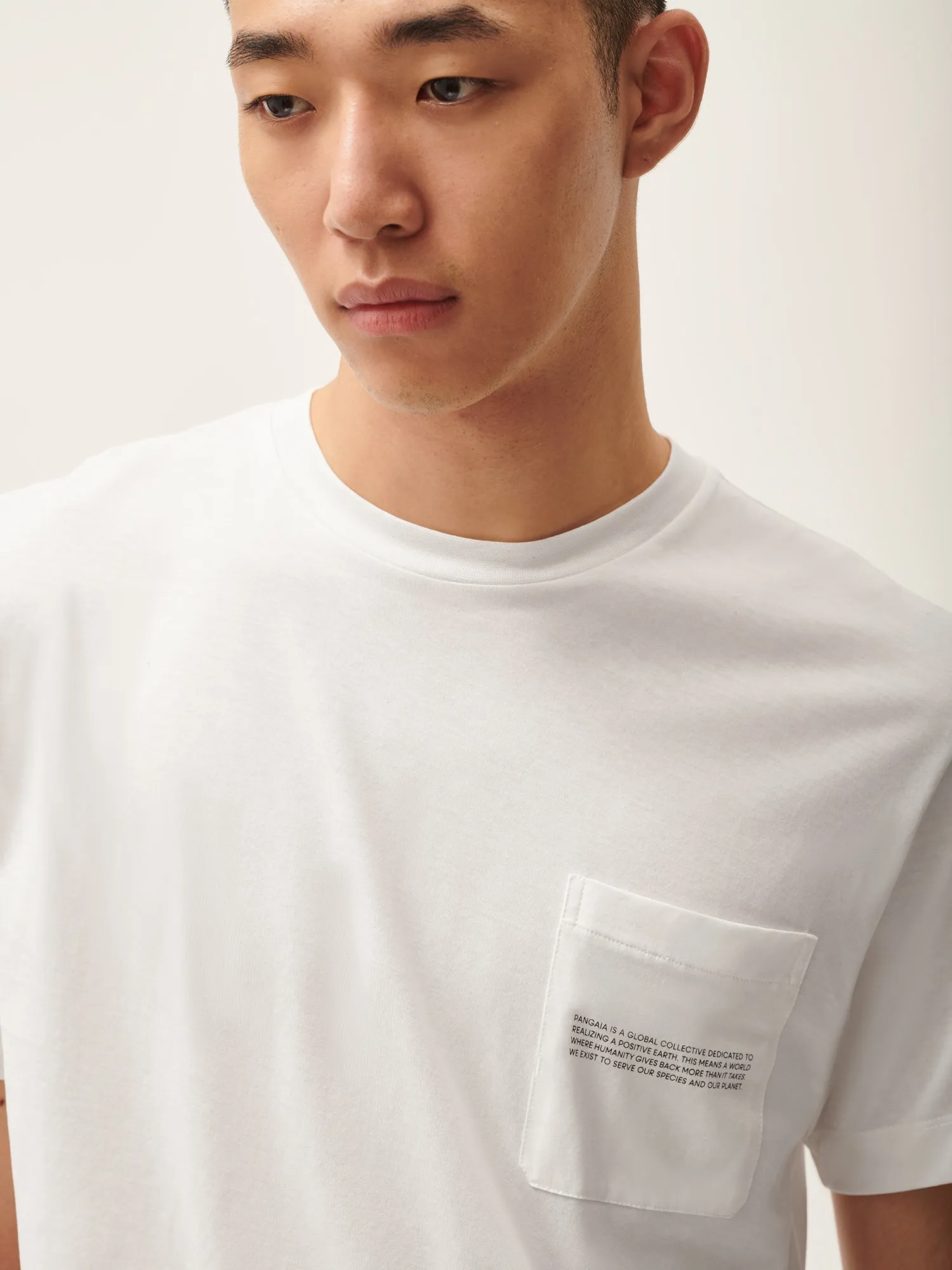 Mens 365 Lightweight Pocket T-Shirt—off-white sold by Pangaia product image thumbnail 4