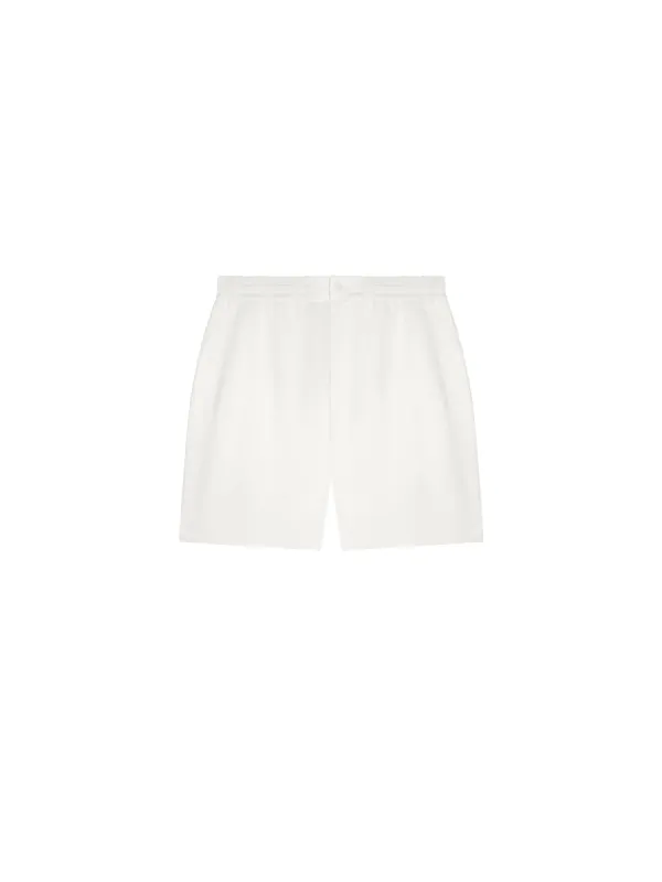 Mens Aloe Linen Mid Length Shorts—off-white sold by Pangaia