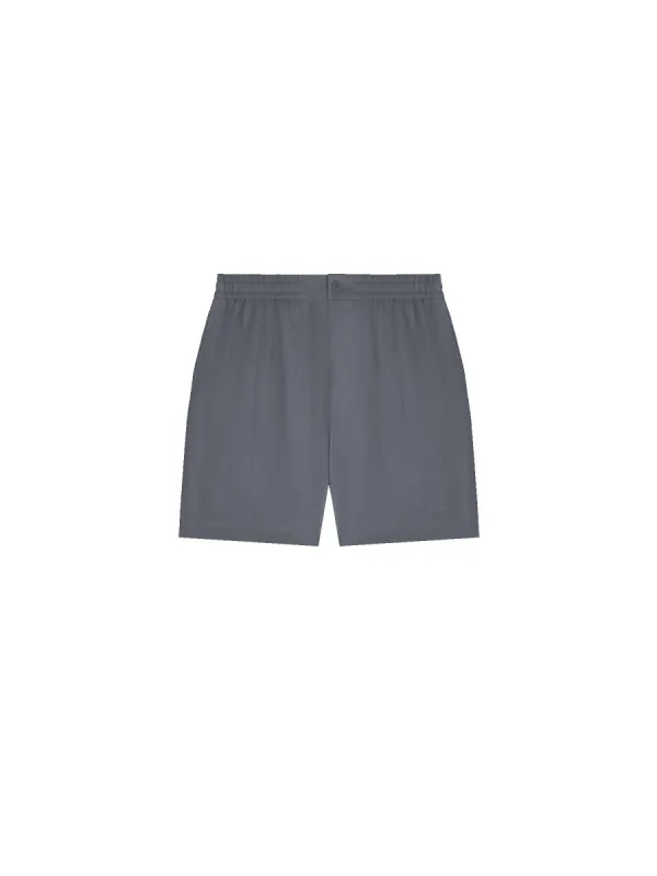 Mens DNA Linen Mid Length Shorts—atmosphere grey sold by Pangaia