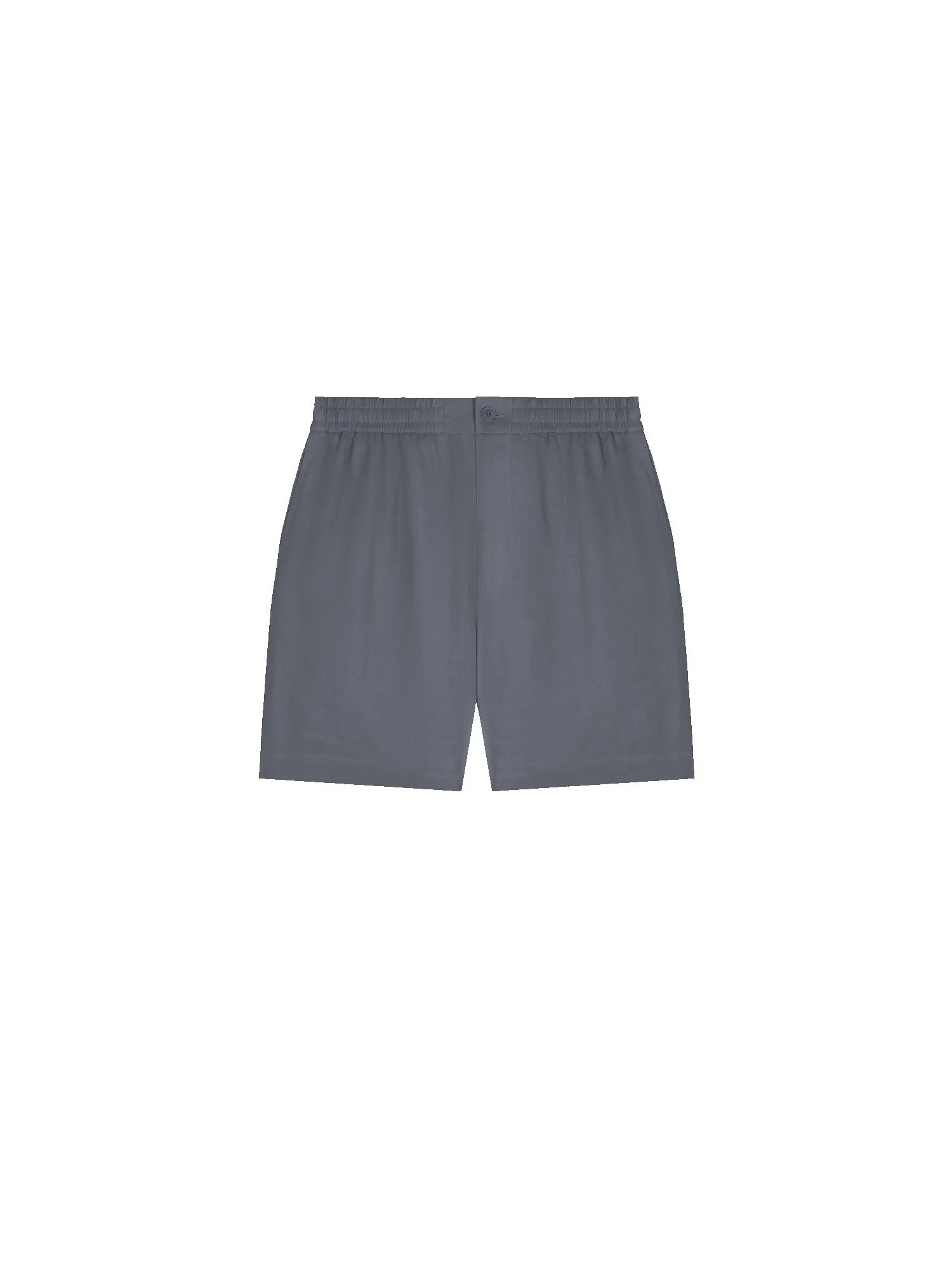 Mens DNA Linen Mid Length Shorts—atmosphere grey sold by Pangaia