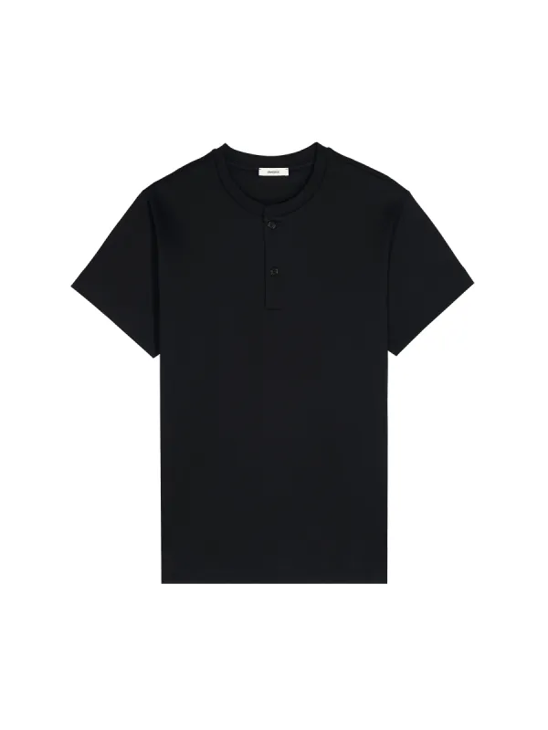 Mens DNA Henley T-Shirt—black sold by Pangaia