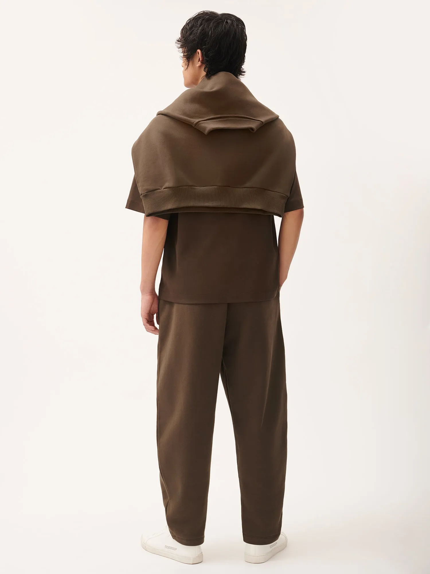 Mens DNA Barrel-Leg Track Pants—cacoa brown sold by Pangaia product image thumbnail 3