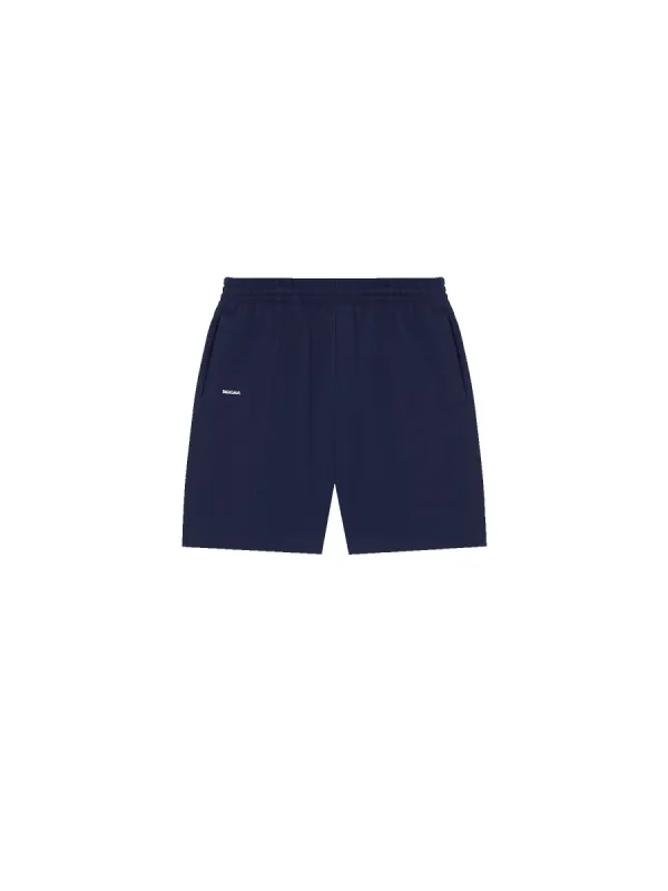 Mens DNA Double Jersey Panelled Shorts—navy sold by Pangaia