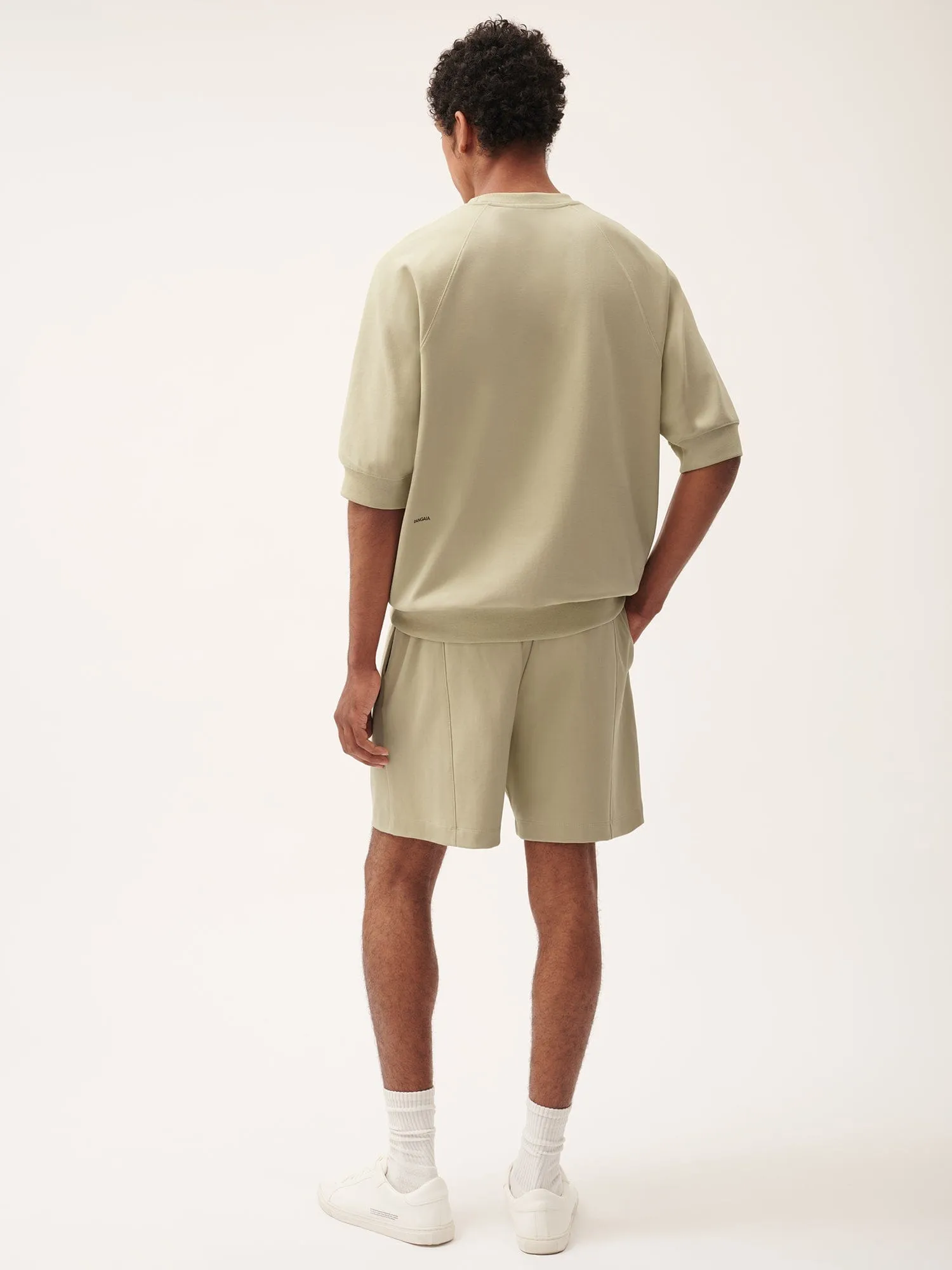 Mens DNA Double Jersey Panelled Shorts—maitake beige sold by Pangaia product image thumbnail 3
