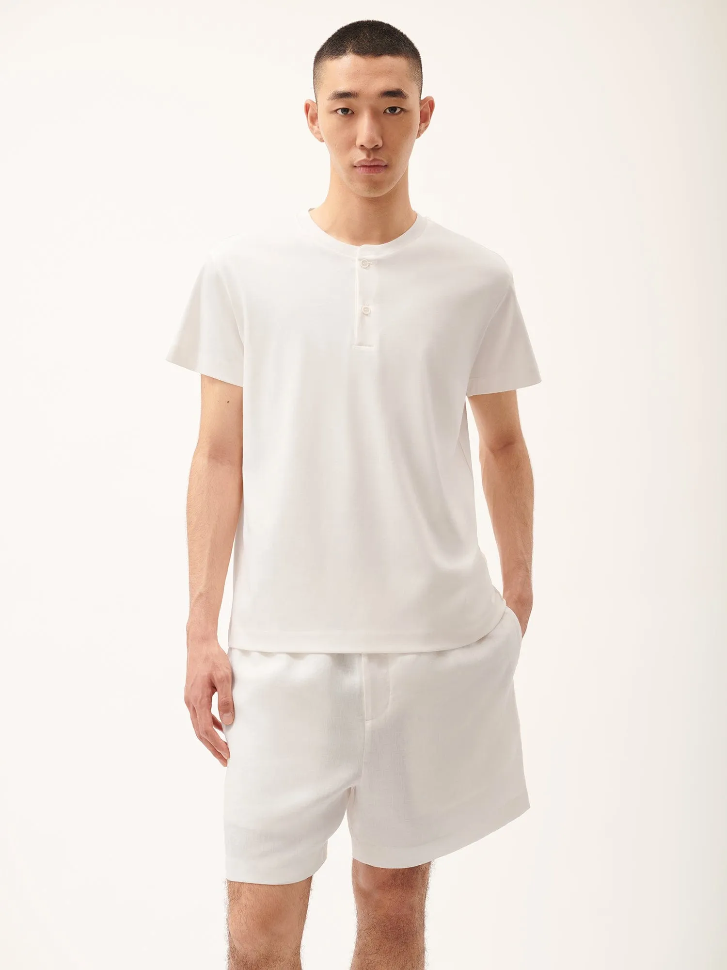 Mens DNA Henley T-Shirt—off-white sold by Pangaia product image thumbnail 2