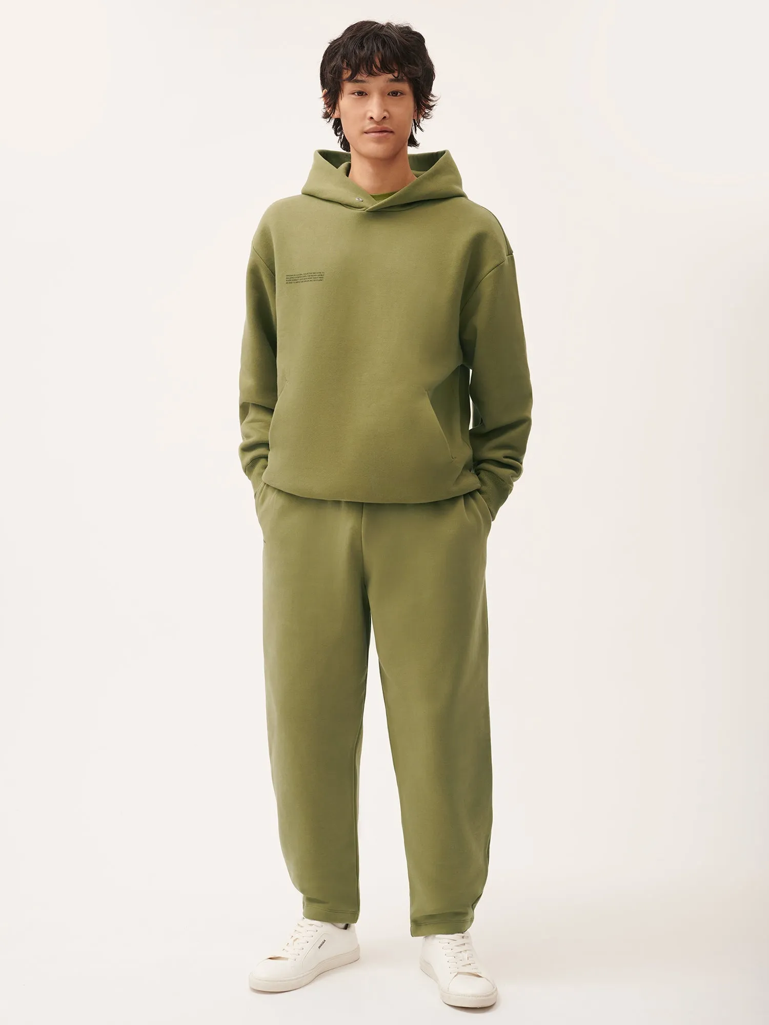 Mens DNA Barrel-Leg Track Pants—highland green sold by Pangaia product image thumbnail 2