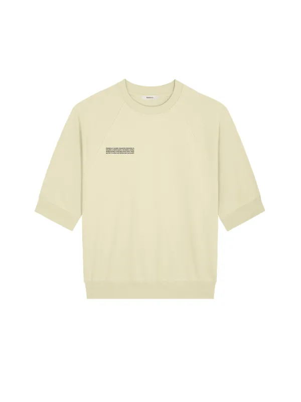 Mens DNA Double Jersey Short Sleeve Top—maitake beige sold by Pangaia