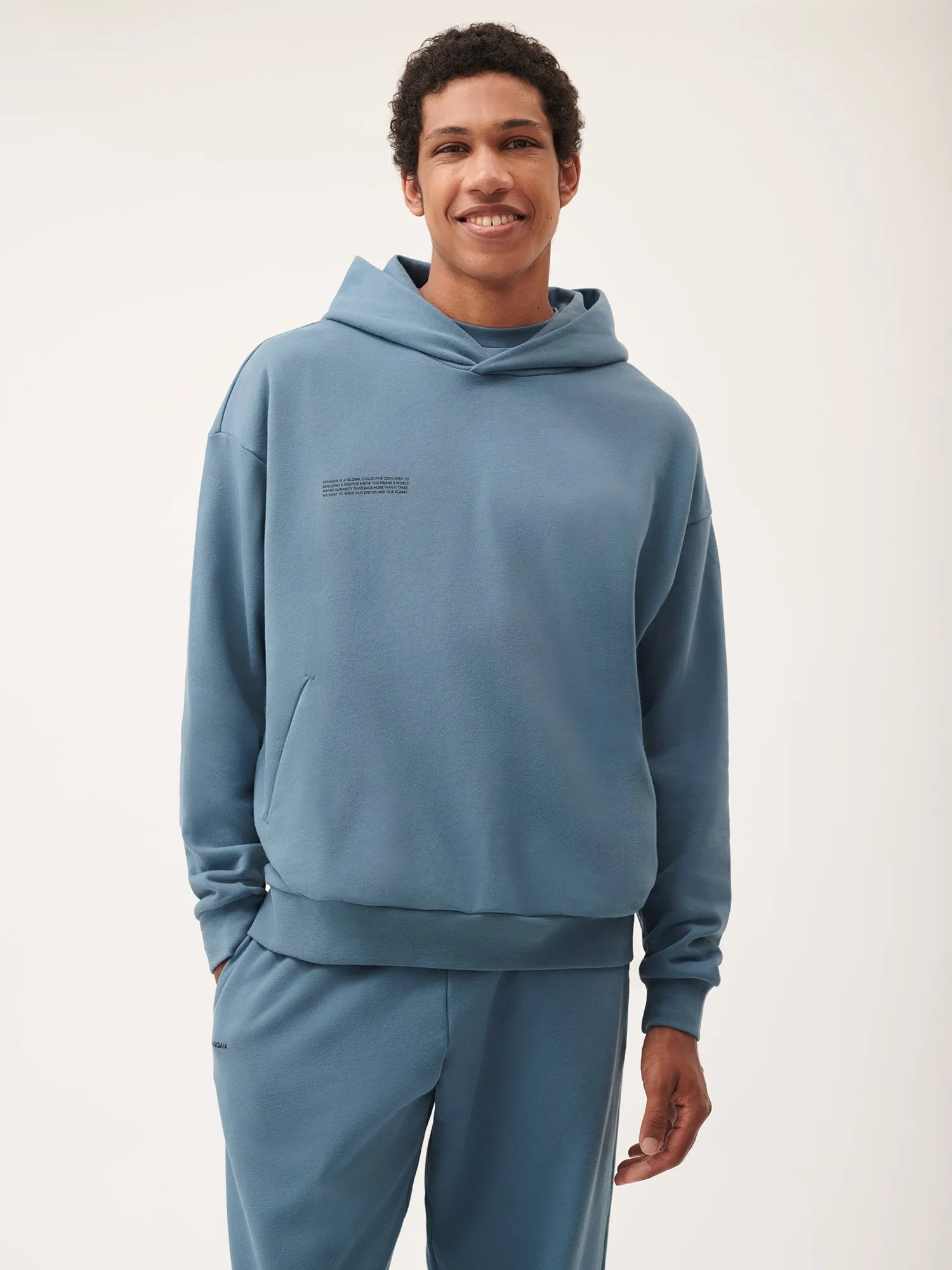 Sale Mens 365 Midweight Hoodie—indigo blue sold by Pangaia product image thumbnail 2