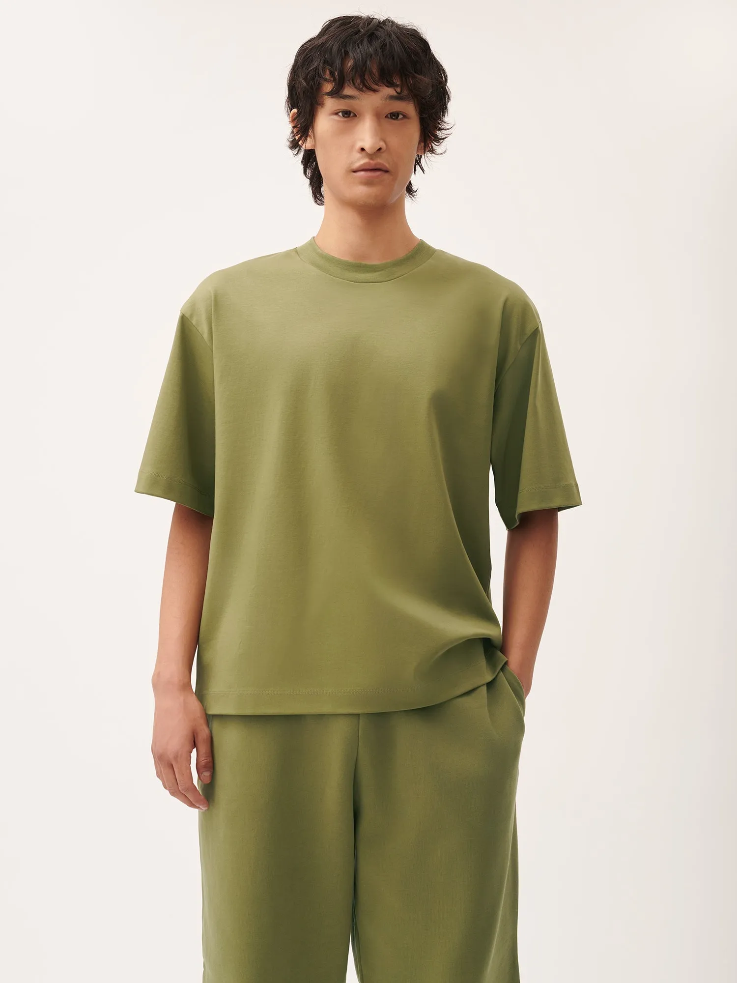 Mens DNA Oversized T-Shirt—highland green sold by Pangaia product image thumbnail 2