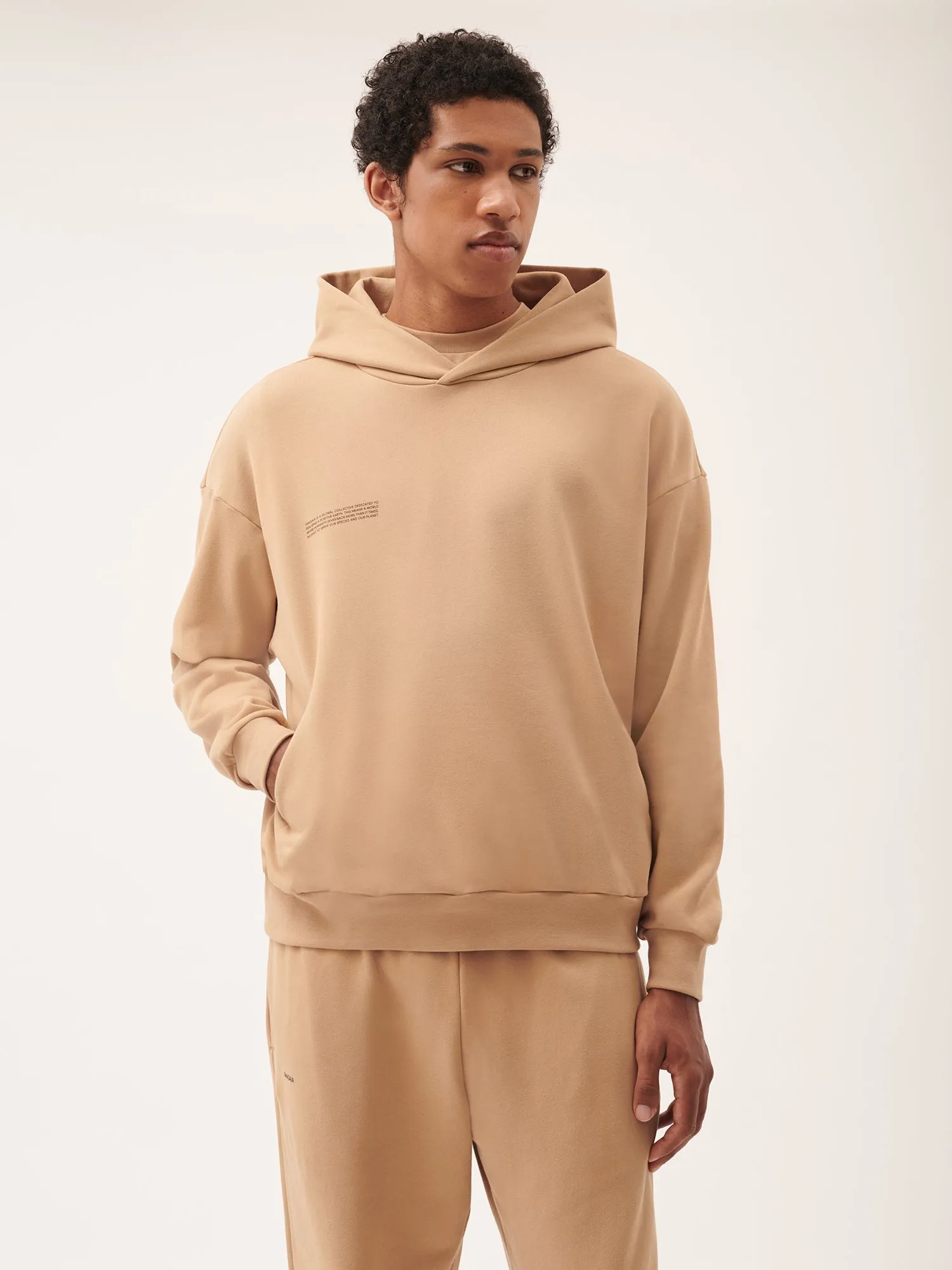 Mens 365 Midweight Hoodie—desert camel sold by Pangaia product image thumbnail 2
