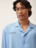 Mens 365 Lightweight Long Pyjama Set—lake blue sold by Pangaia