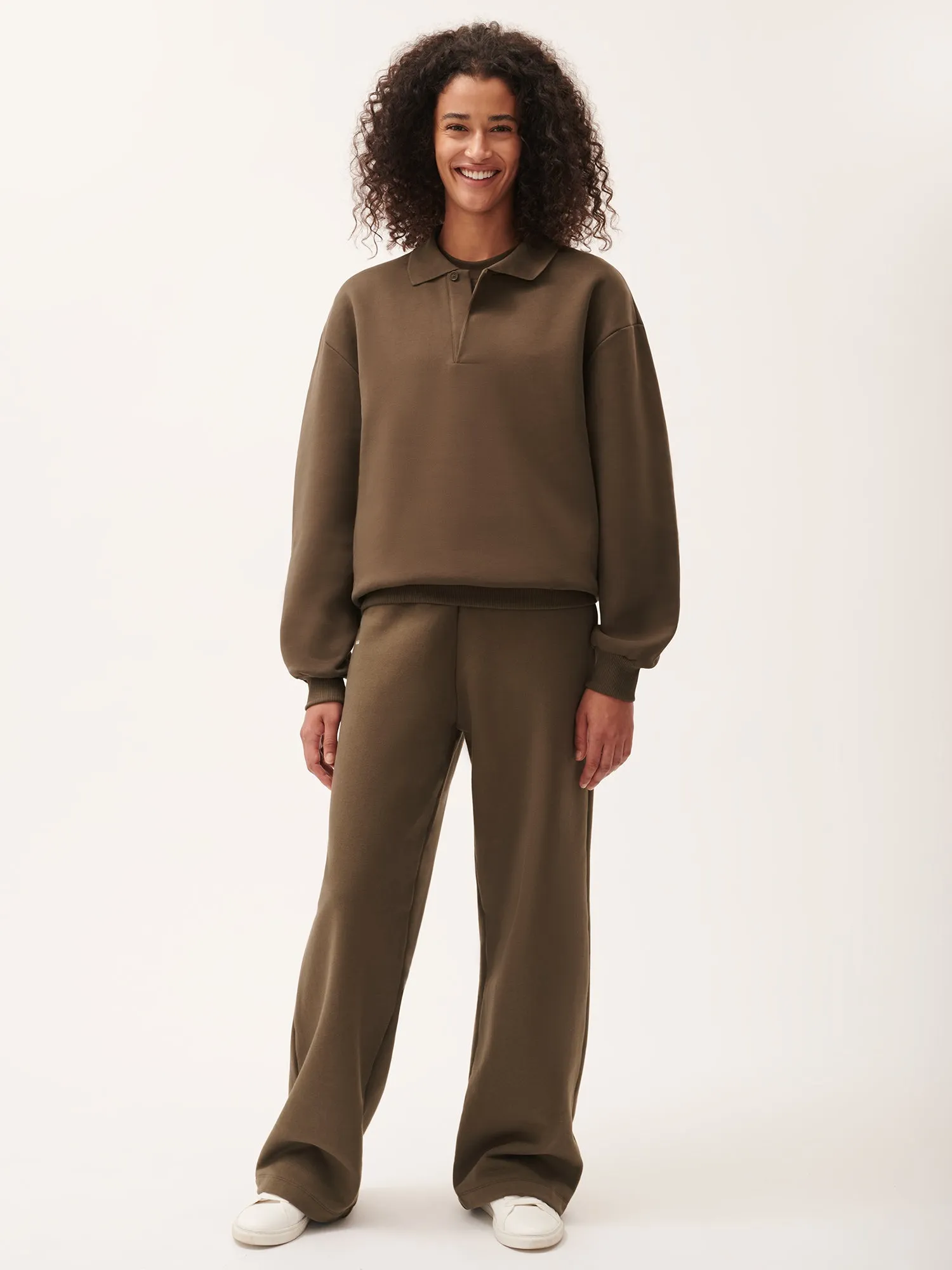 Womens DNA Straight Leg Track Pants—cacoa brown sold by Pangaia product image thumbnail 2