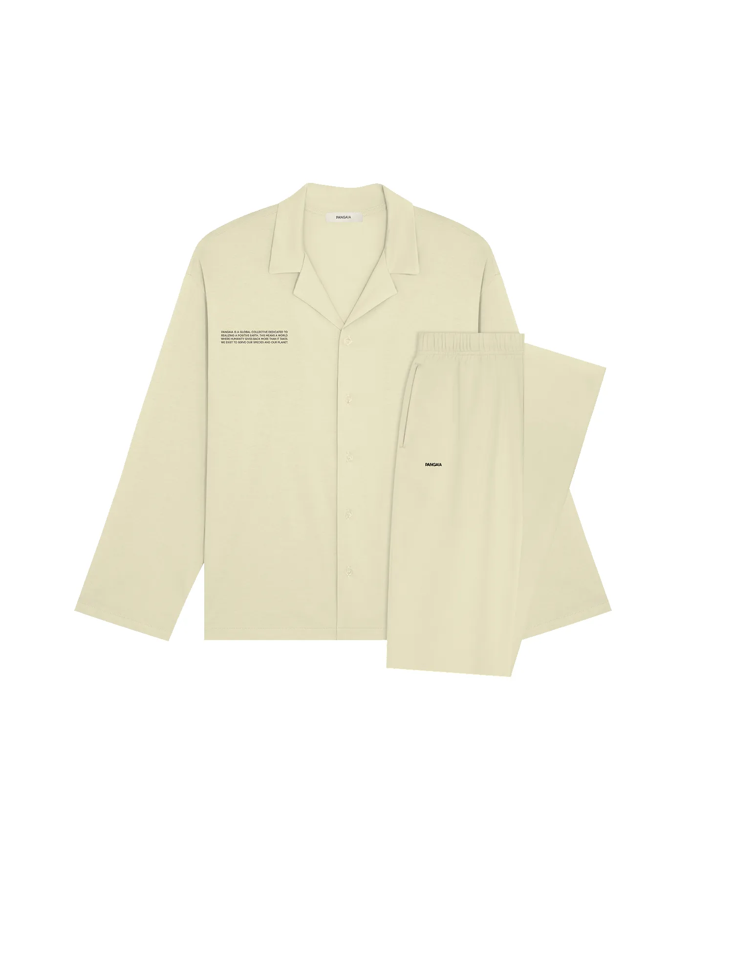 Mens 365 Lightweight Long Pyjama Set —maitake beige sold by Pangaia