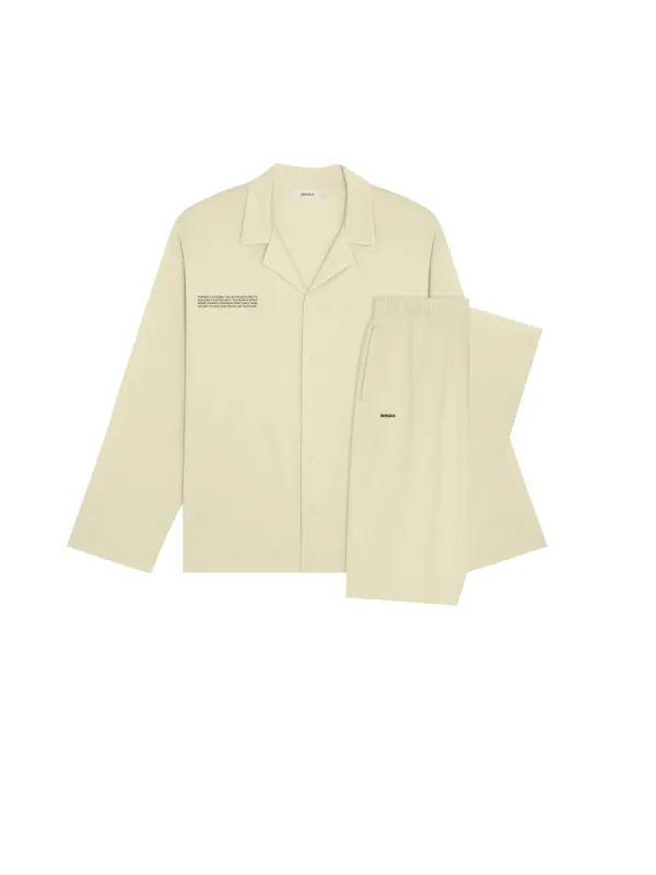 Womens 365 Lightweight Long Pyjama Set —maitake beige sold by Pangaia