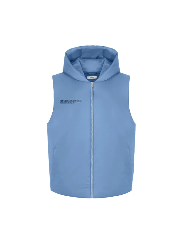 Womens DNA Flower-Warmth Gilet—summit blue sold by Pangaia