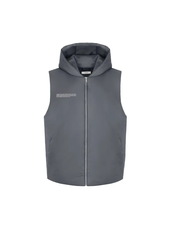 Womens DNA Flower-Warmth Gilet—atmosphere grey sold by Pangaia