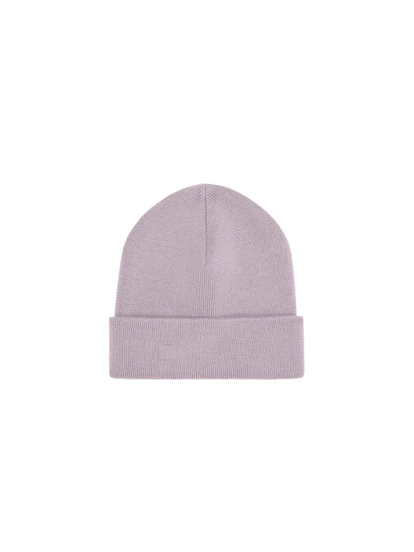 Regenerative Merino Wool Beanie—raisin purple sold by Pangaia