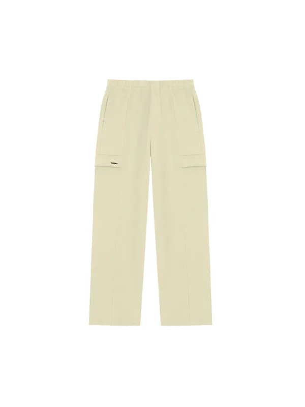 Mens Double Jersey Cargo Trousers—maitake beige sold by Pangaia