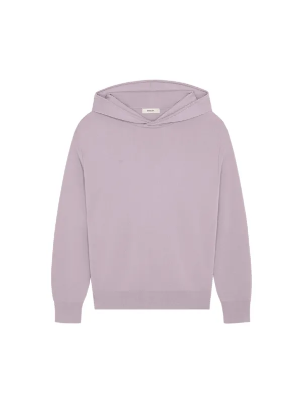 Womens DNA Regenerative Merino Wool Hoodie—raisin purple sold by Pangaia