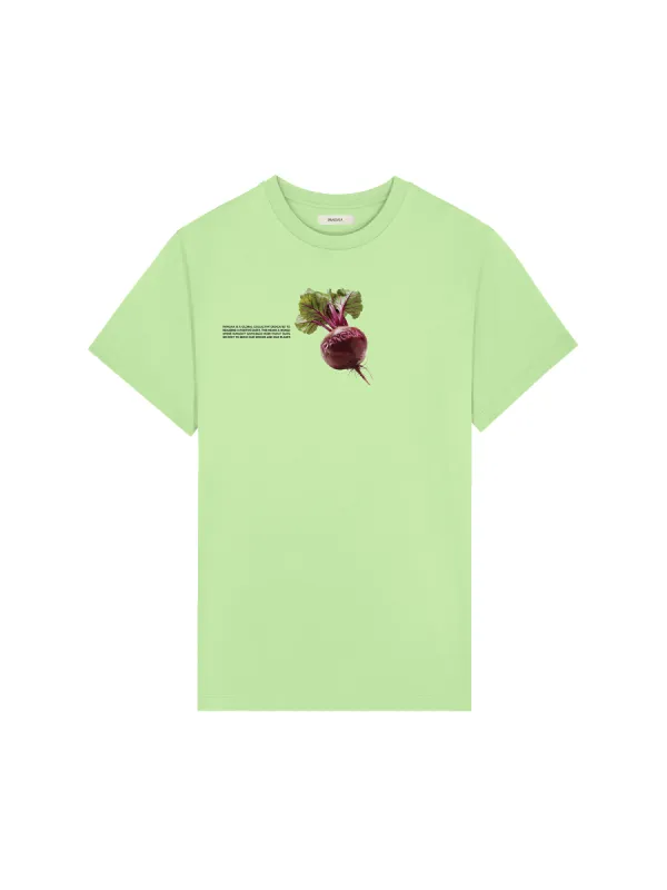 Womens 365 Midweight Beetroot T-shirt—fennel green sold by Pangaia