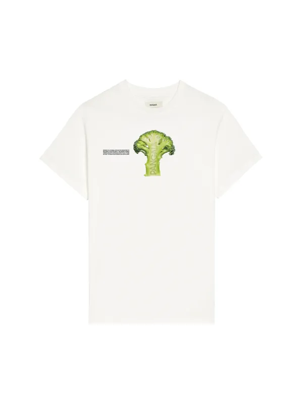 Womens 365 Midweight Broccoli T-shirt—off white sold by Pangaia