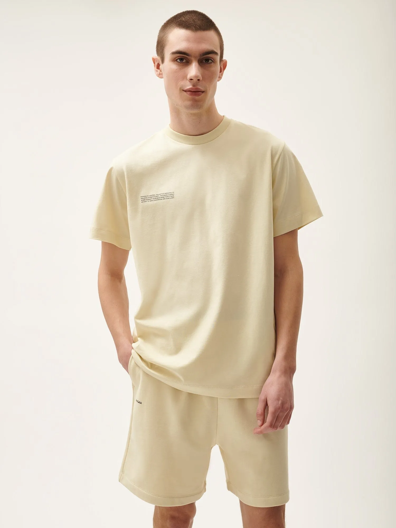 Mens 365 Midweight T-Shirt—travertine beige sold by Pangaia product image thumbnail 2