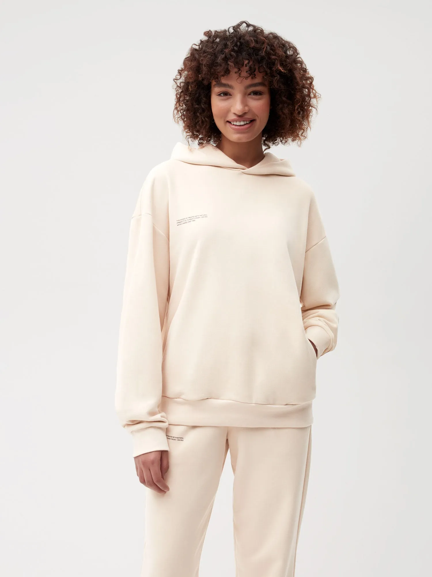 Womens 365 Midweight Hoodie—sand sold by Pangaia product image thumbnail 2