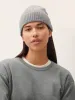 Cashmere Ribbed Beanie—grey marl sold by Pangaia