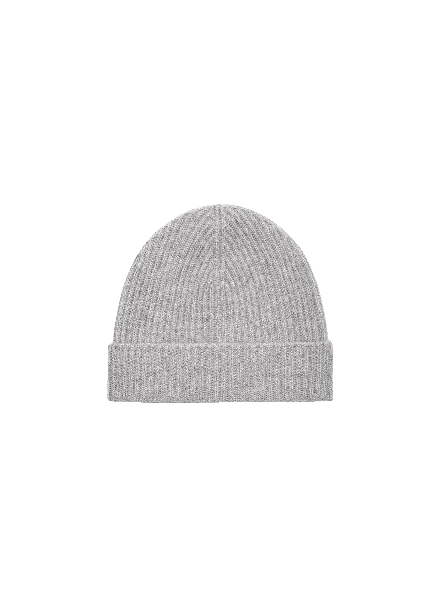 Cashmere Ribbed Beanie—grey marl sold by Pangaia