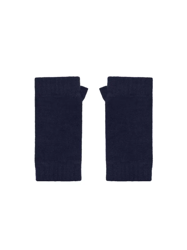 Cashmere Wrist Warmer—dark navy sold by Pangaia
