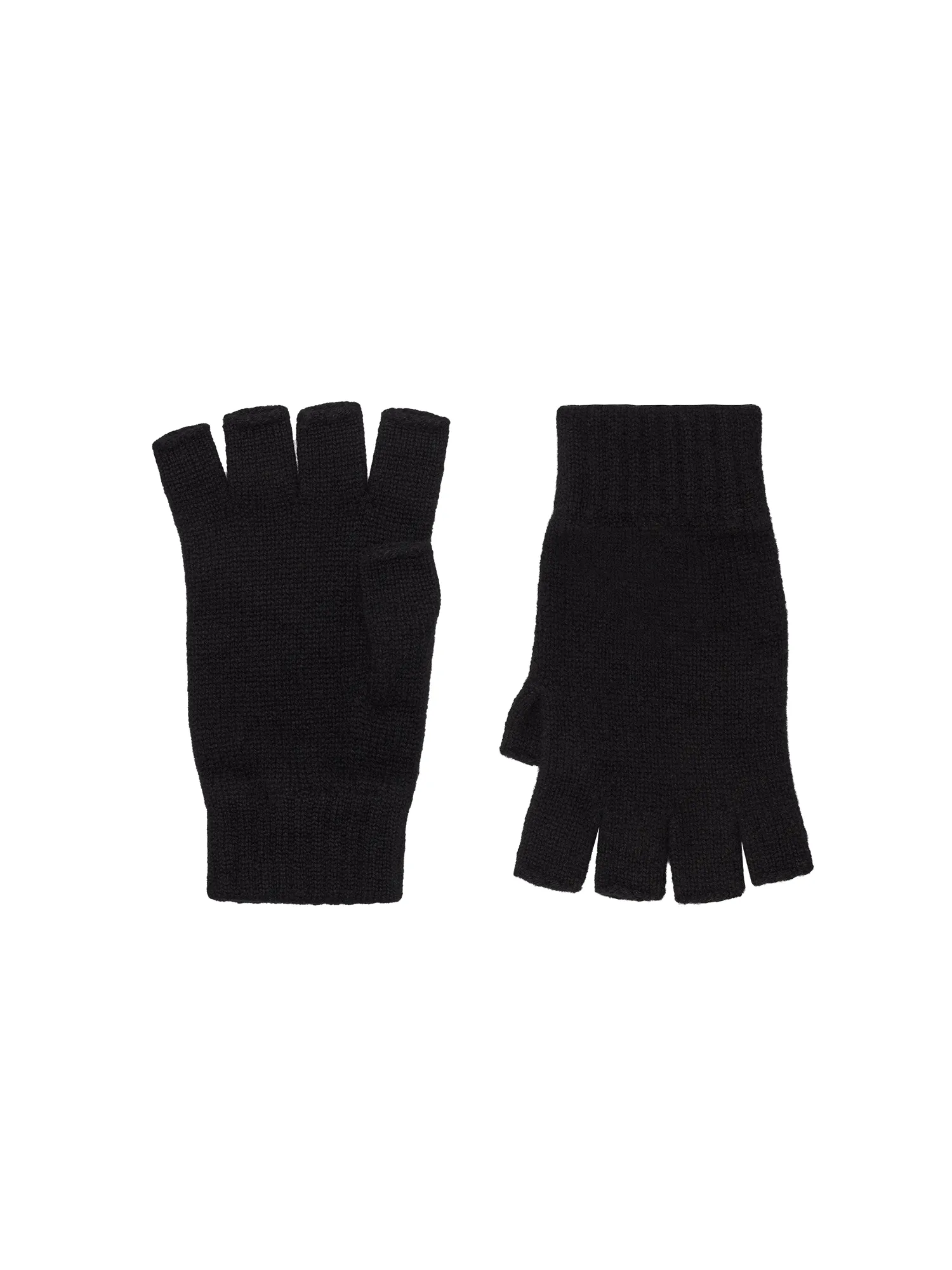 Cashmere Fingerless Gloves—black sold by Pangaia product image thumbnail 2