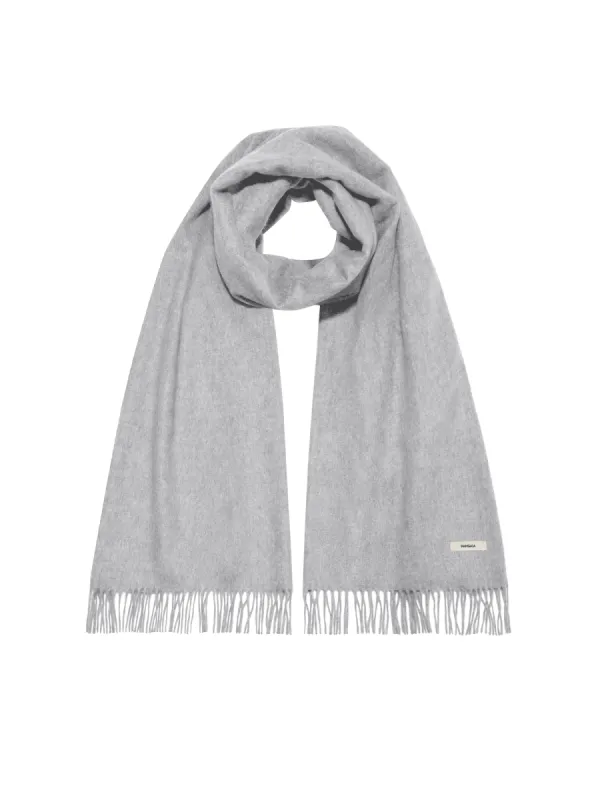 Cashmere Plain Stole—grey marl sold by Pangaia
