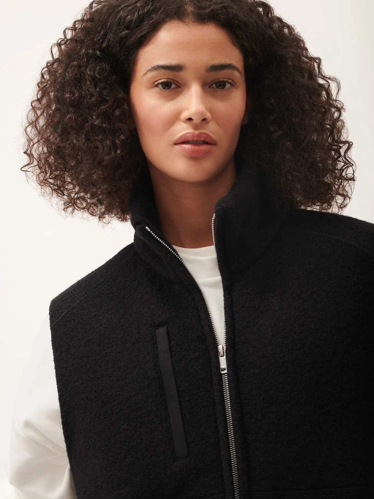 Womens DNA Utility Wool Gilet—black sold by Pangaia product image thumbnail 2