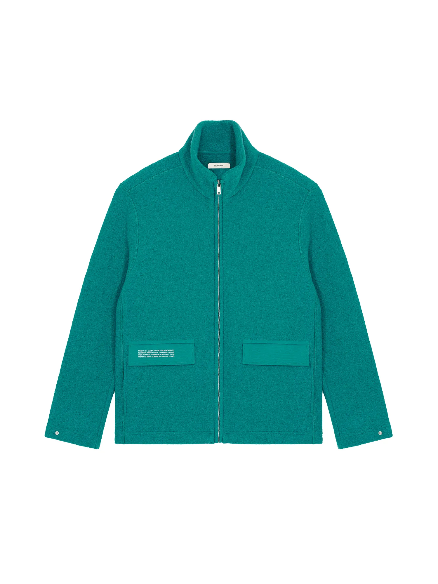 Womens DNA Utility Wool Jacket—scarab teal sold by Pangaia