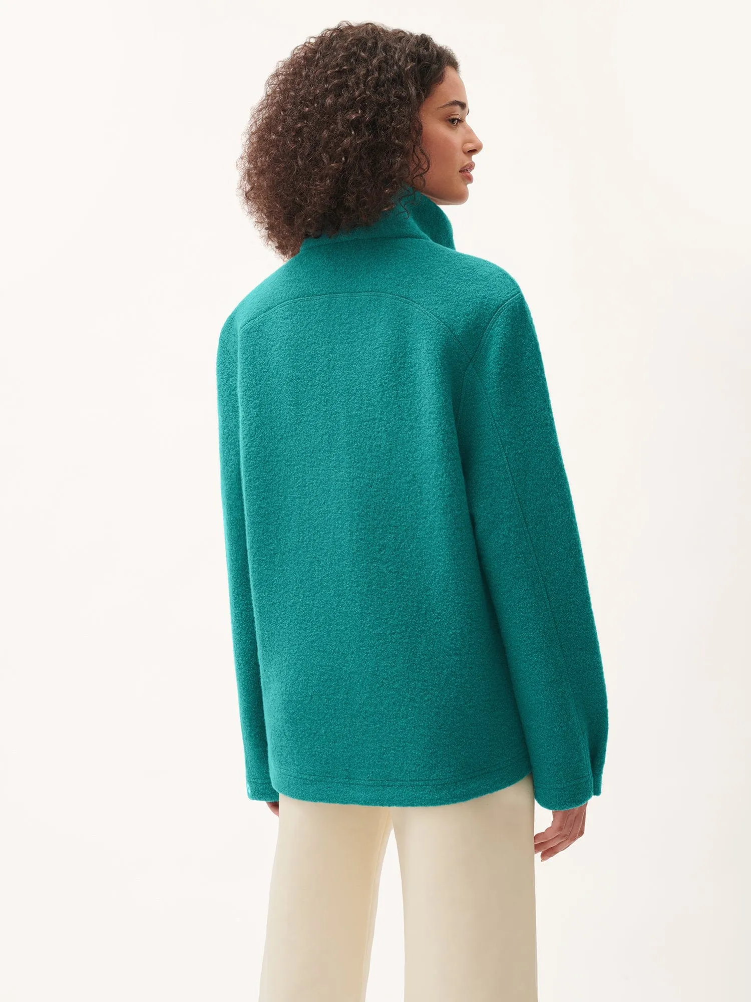 Womens DNA Utility Wool Jacket—scarab teal sold by Pangaia product image thumbnail 3