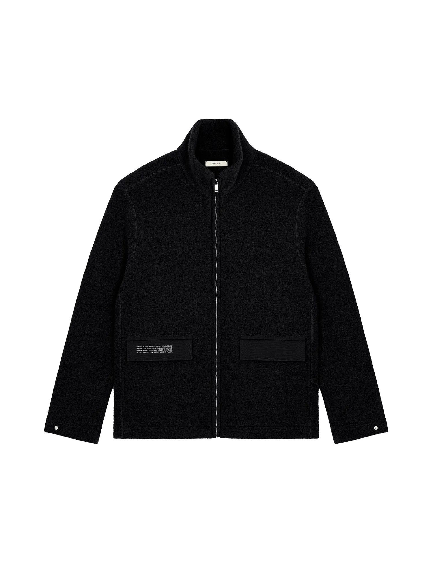 Womens DNA Utility Wool Jacket—black sold by Pangaia