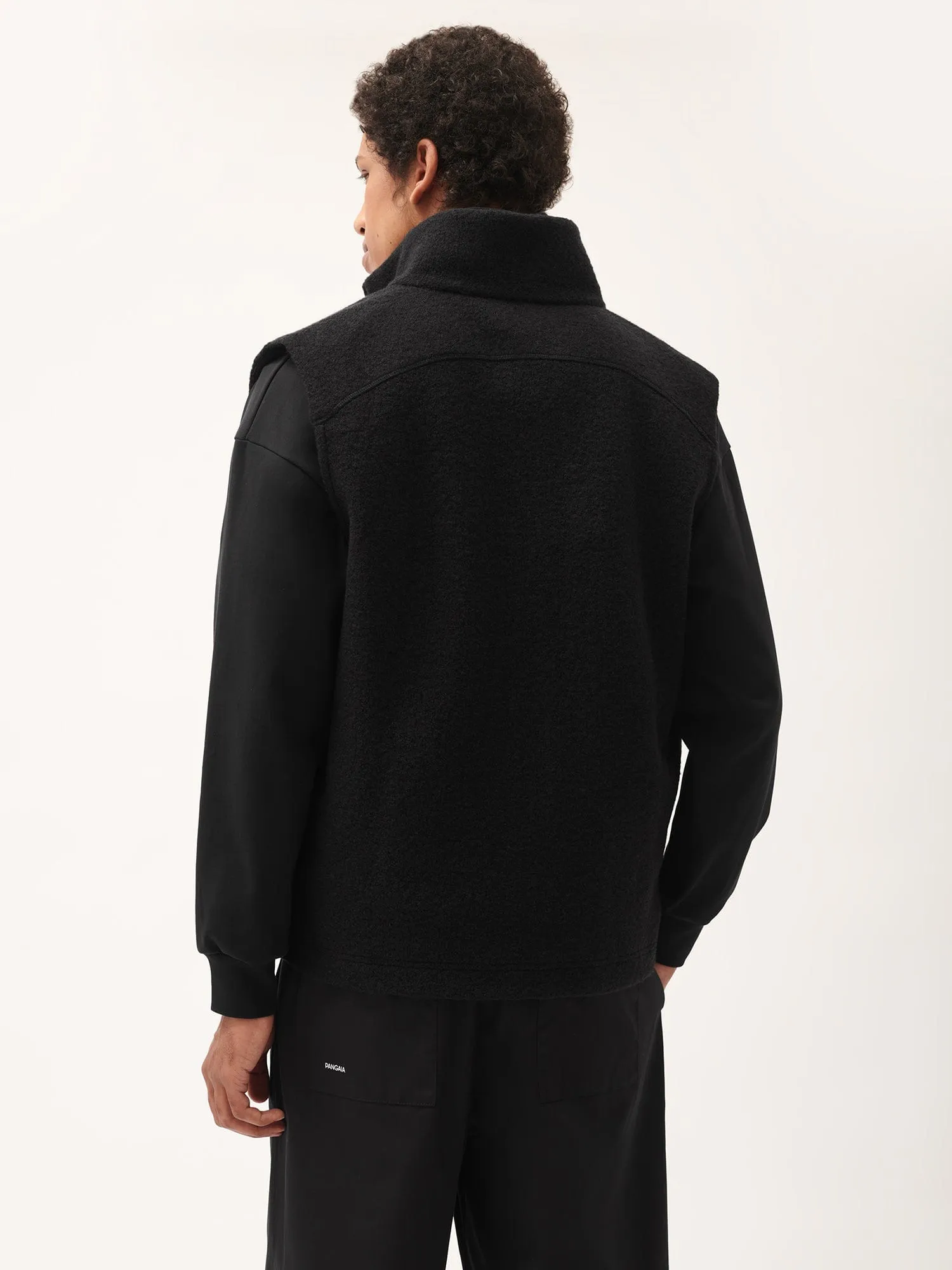 Mens DNA Utility Wool Gilet—black sold by Pangaia product image thumbnail 3