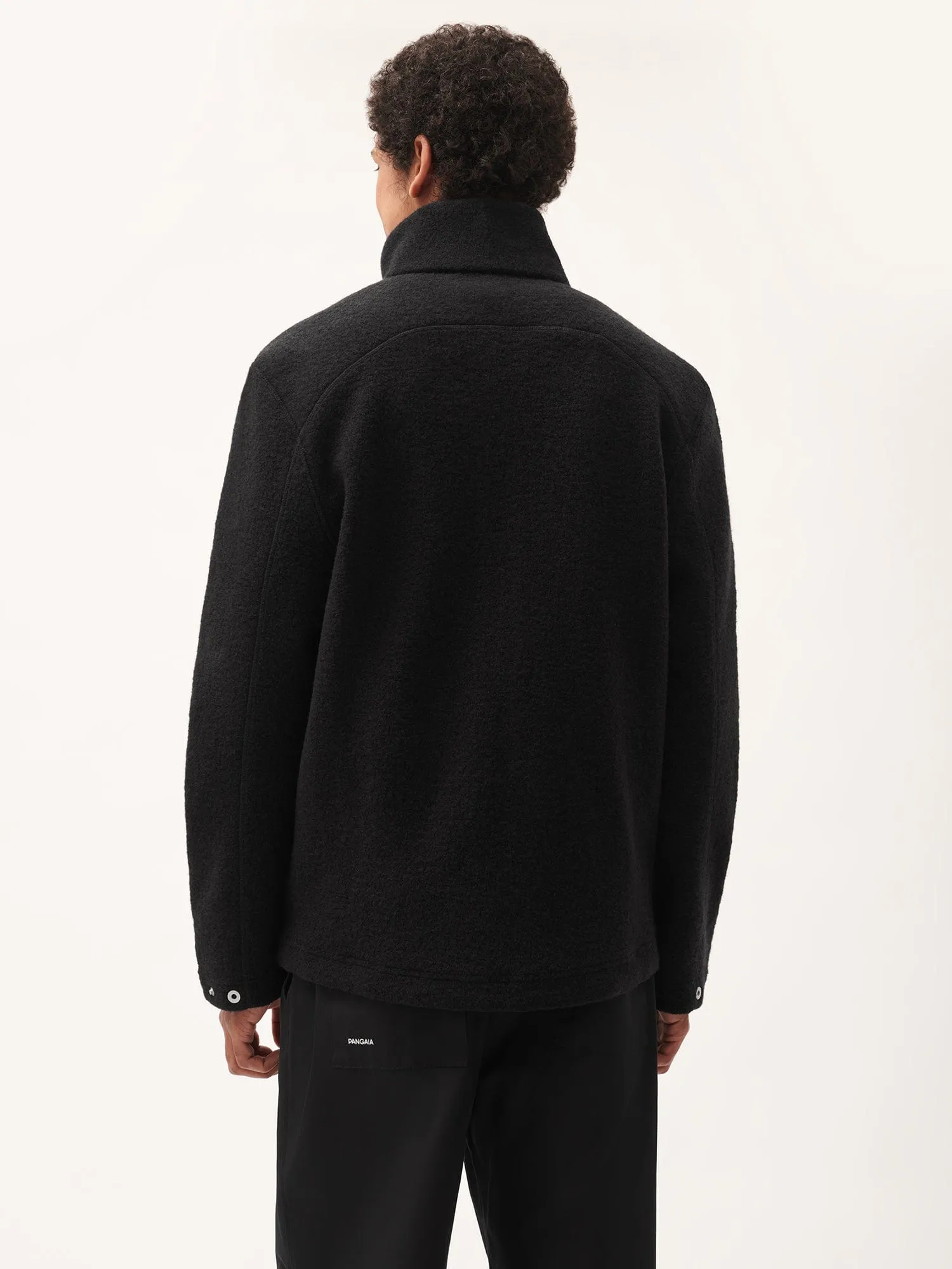Mens DNA Utility Wool Jacket—black sold by Pangaia product image thumbnail 3