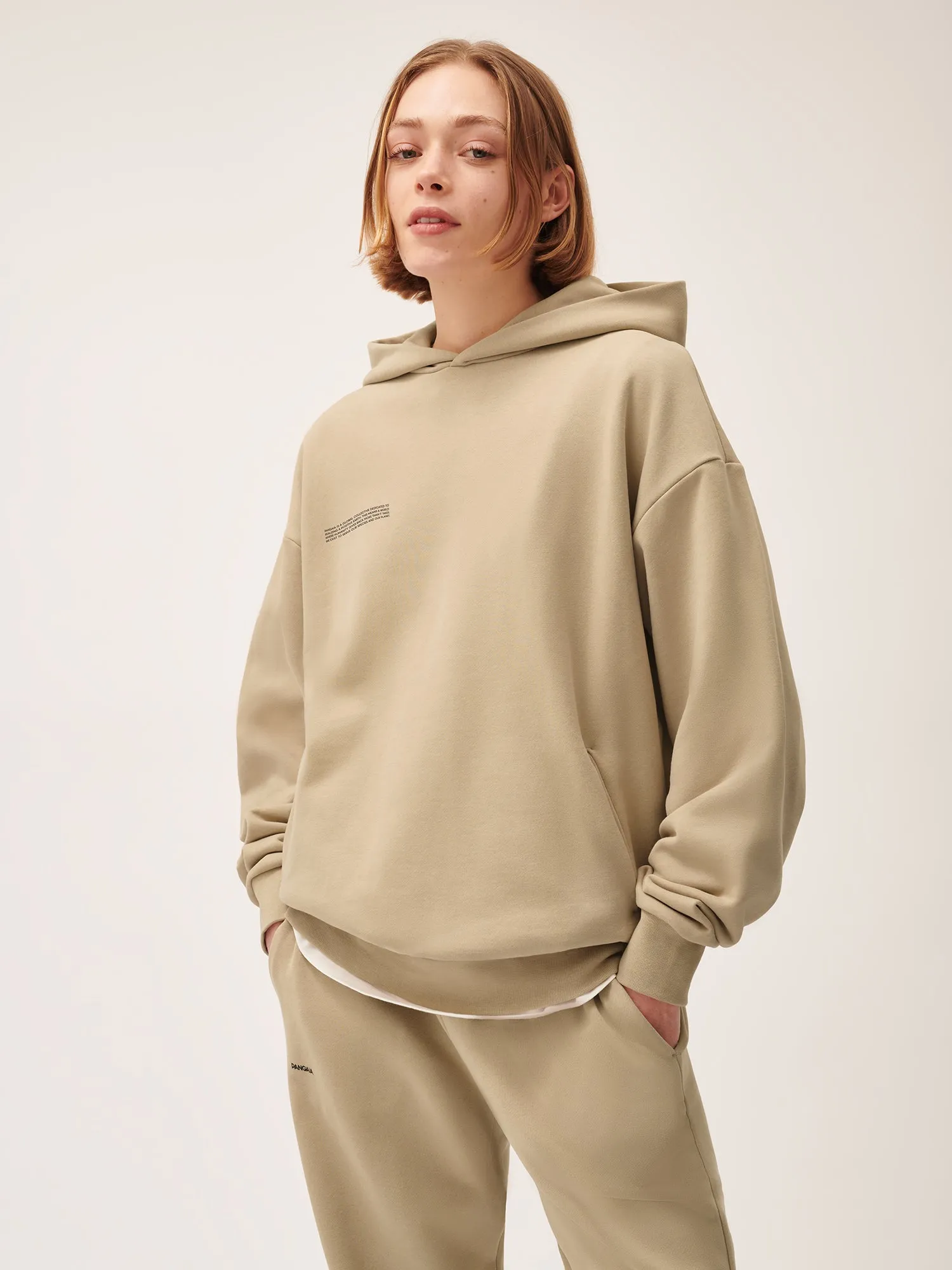 Womens 365 Midweight Hoodie—birch beige sold by Pangaia product image thumbnail 3
