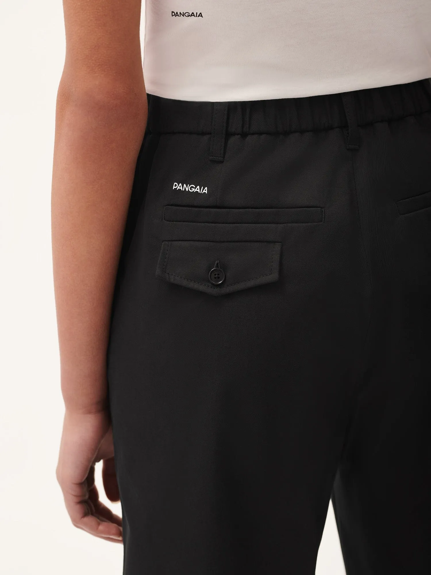 Womens DNA Straight Leg Trousers—black sold by Pangaia product image thumbnail 4