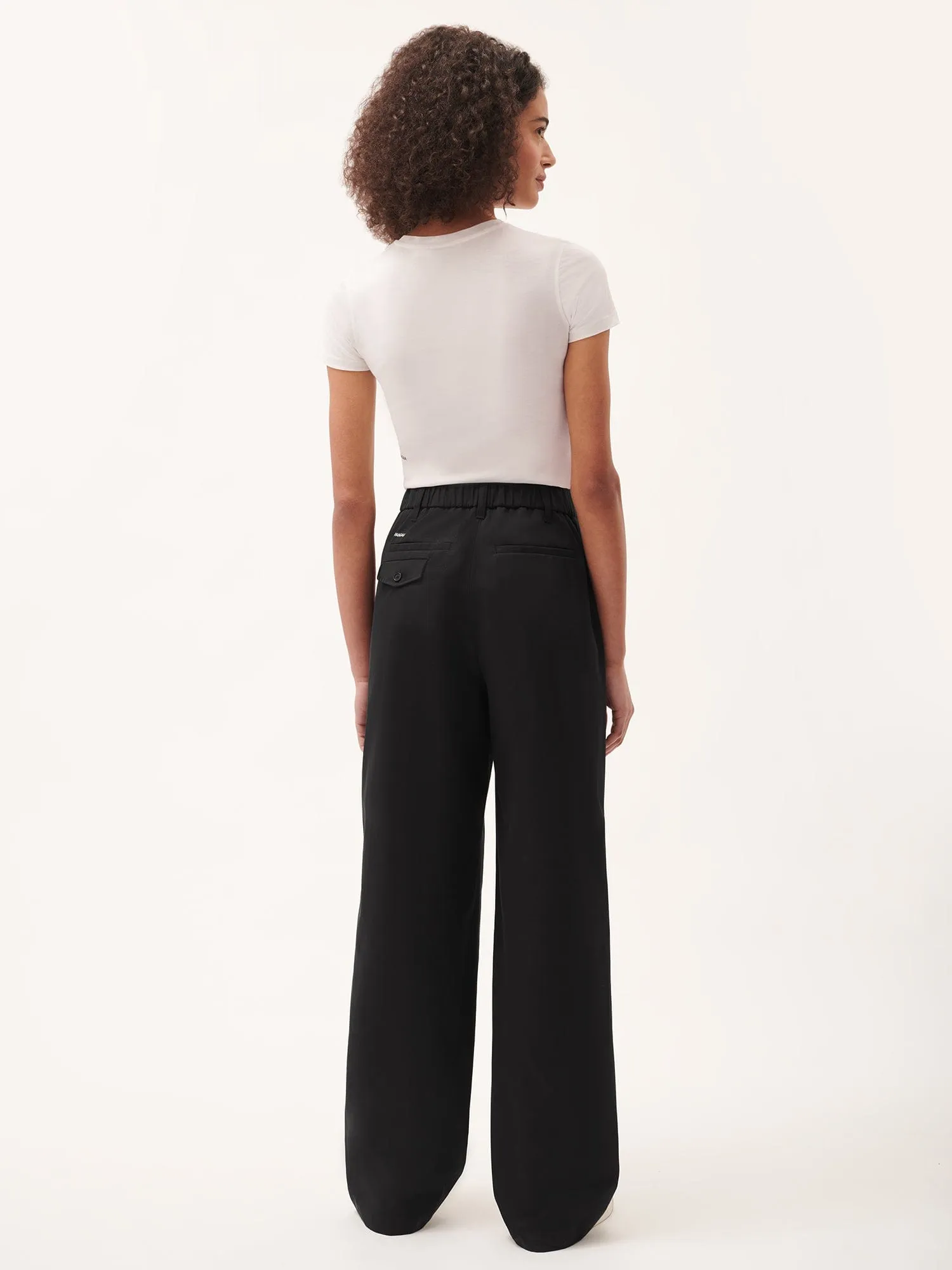 Womens DNA Straight Leg Trousers—black sold by Pangaia product image thumbnail 2