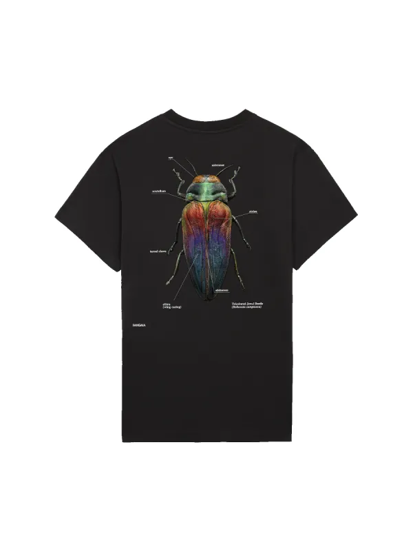 PANGAIA X Levon Biss Tricolored Jewel Beetle T-shirt—black made by Pangaia